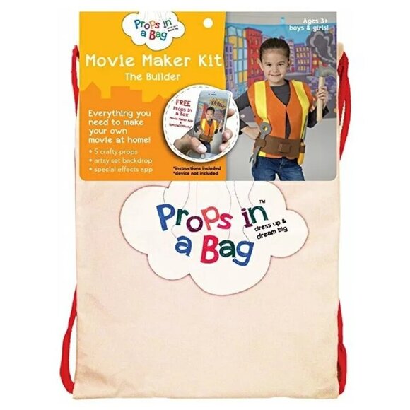 NEW Props In A Bag Movie Maker Kit Pretend Dress-Up Costume Construction BUILDER - Picture 3 of 4